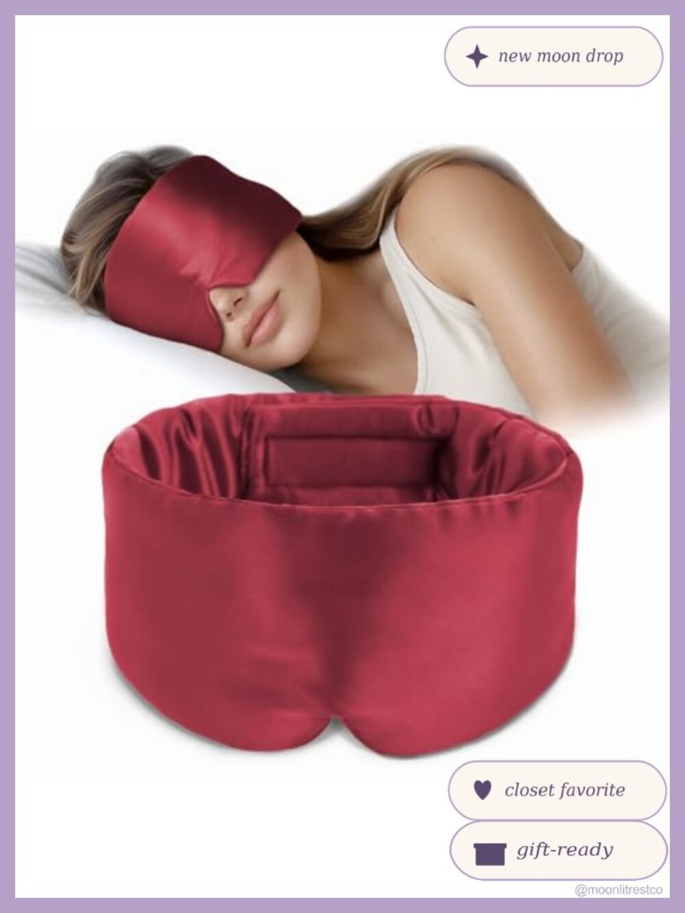 100% Mulberry Silk Sleep Mask Large Blackout Pressureless Adjustable Travel Eye